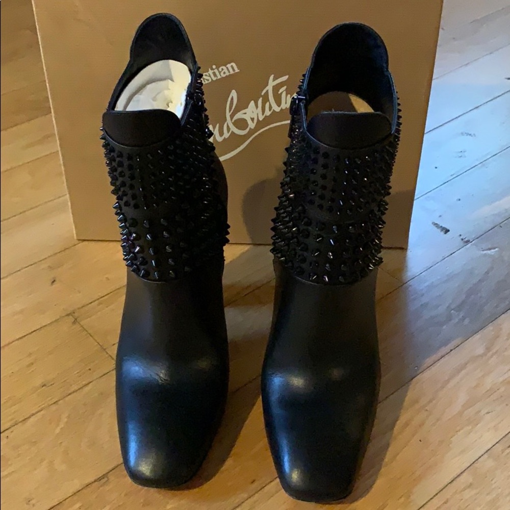 Christian louboutin spiked boots